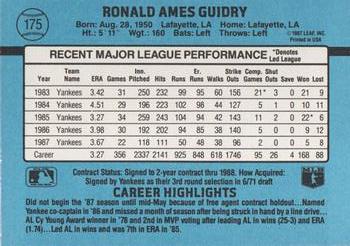 Ron Guidry  baseball card collectible - Main Image 2