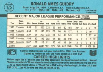 Ron Guidry  baseball card collectible - Main Image 2