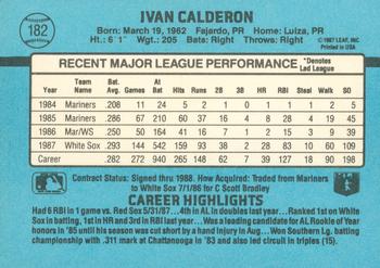 Ivan Calderon  baseball card collectible - Main Image 2