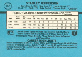 Stan Jefferson  baseball card collectible - Main Image 2