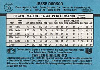 Jesse Orosco  baseball card collectible - Main Image 2