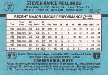 Rance Mulliniks  baseball card collectible - Main Image 2