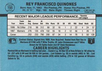 Rey Quinones  baseball card collectible - Main Image 2