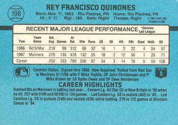 Rey Quinones  baseball card collectible - Main Image 2