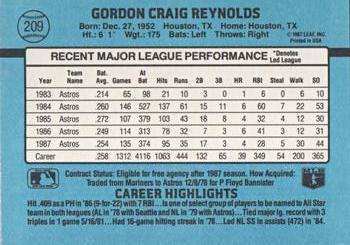 Craig Reynolds  baseball card collectible - Main Image 2