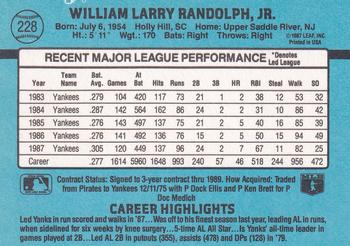 Willie Randolph  baseball card collectible - Main Image 2