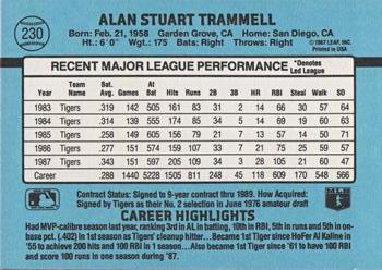 Alan Trammell  baseball card collectible - Main Image 2