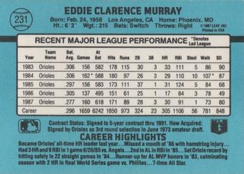 Eddie Murray  baseball card collectible - Main Image 2