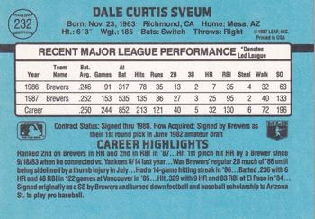 Dale Sveum  baseball card collectible - Main Image 2