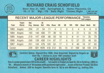 Dick Schofield  baseball card collectible - Main Image 2