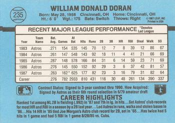Bill Doran  baseball card collectible - Main Image 2
