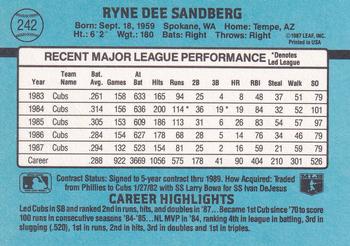 Ryne Sandberg  baseball card collectible - Main Image 2