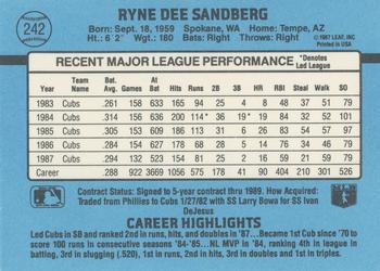 Ryne Sandberg  baseball card collectible - Main Image 2