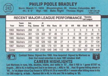 Phil Bradley  baseball card collectible - Main Image 2