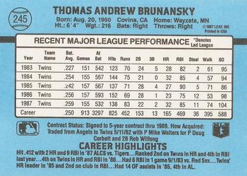 Tom Brunansky  baseball card collectible - Main Image 2