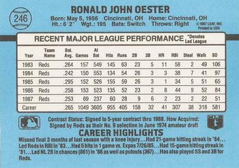 Ron Oester  baseball card collectible - Main Image 2