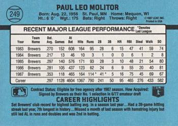 Paul Molitor  baseball card collectible - Main Image 2