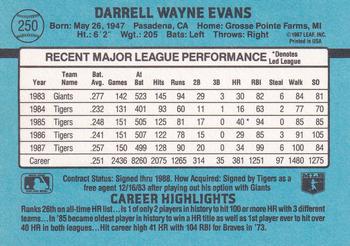 Darrell Evans  baseball card collectible - Main Image 2