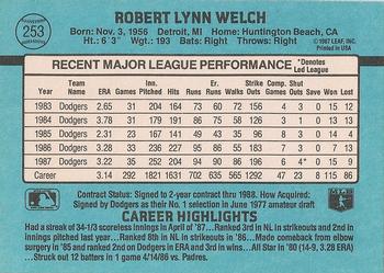 Bob Welch  baseball card collectible - Main Image 2