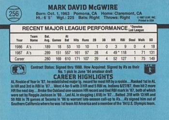 Mark McGwire  baseball card collectible - Main Image 2