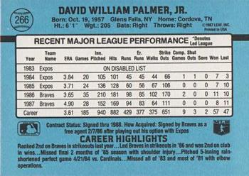 David Palmer  baseball card collectible - Main Image 2
