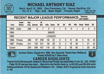 Mike Diaz  baseball card collectible - Main Image 2