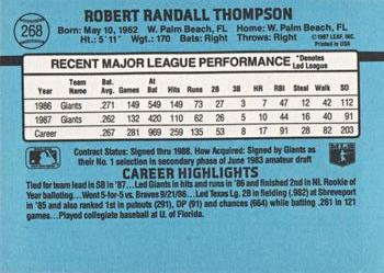 Rob Thompson  baseball card collectible - Main Image 2
