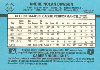 Andre Dawson  baseball card collectible - Main Image 2