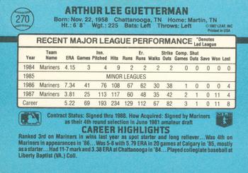 Lee Guetterman  baseball card collectible - Main Image 2