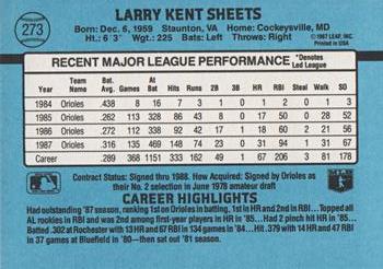 Larry Sheets  baseball card collectible - Main Image 2