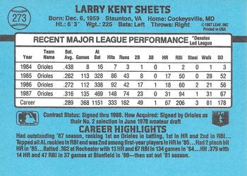 Larry Sheets  baseball card collectible - Main Image 2