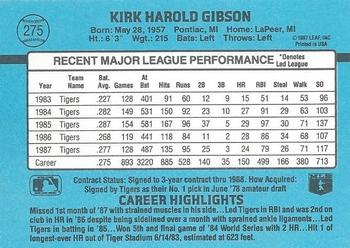 Kirk Gibson  baseball card collectible - Main Image 2