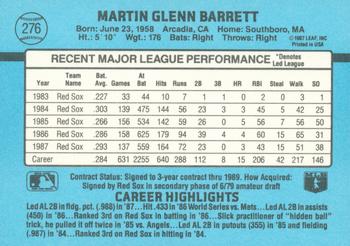 Marty Barrett  baseball card collectible - Main Image 2