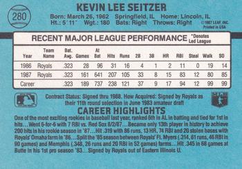 Kevin Seitzer  baseball card collectible - Main Image 2