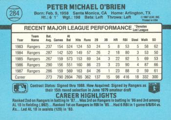 Pete O’Brien  baseball card collectible - Main Image 2