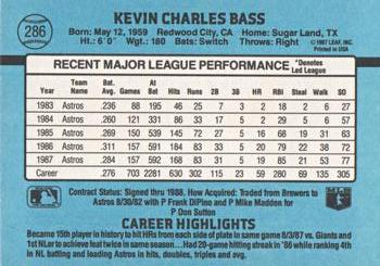 Kevin Bass  baseball card collectible - Main Image 2