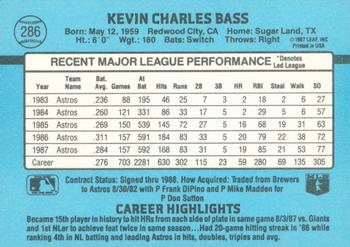Kevin Bass  baseball card collectible - Main Image 2