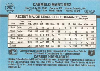 Carmelo Martinez  baseball card collectible - Main Image 2