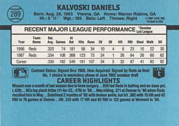 Kal Daniels  baseball card collectible - Main Image 2