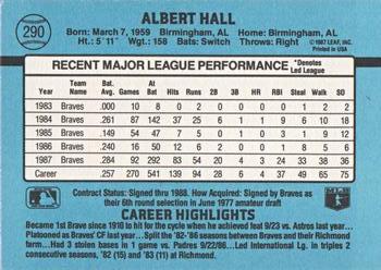 Albert Hall  baseball card collectible - Main Image 2