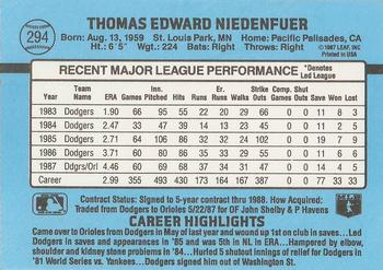 Tom Niedenfuer  baseball card collectible - Main Image 2