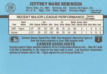 Jeff Robinson  baseball card collectible - Main Image 2