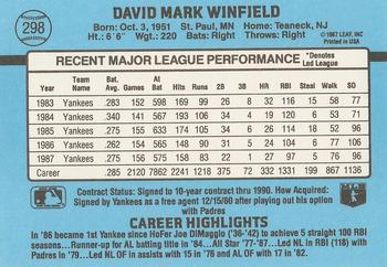 Dave Winfield  baseball card collectible - Main Image 2