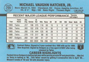 Mickey Hatcher  baseball card collectible - Main Image 2