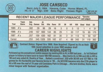 Jose Canseco  baseball card collectible - Main Image 2