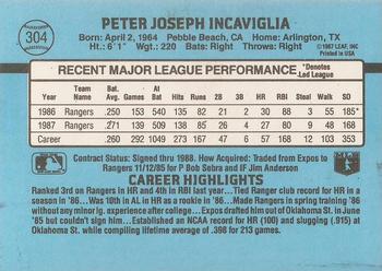 Pete Incaviglia  baseball card collectible - Main Image 2