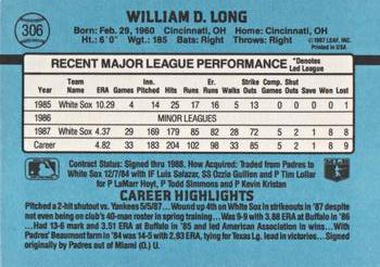 Bill Long  baseball card collectible - Main Image 2