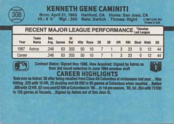 Ken Caminiti  baseball card collectible - Main Image 2