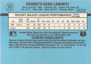 Ken Caminiti  baseball card collectible - Main Image 2