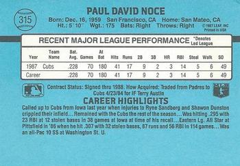 Paul Noce  baseball card collectible - Main Image 2